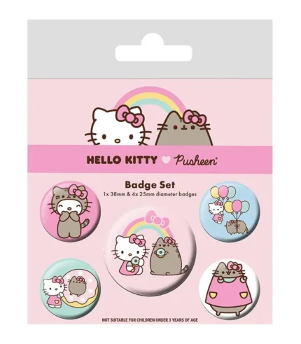 Pins de Colección Pusheen x Hello Kitty