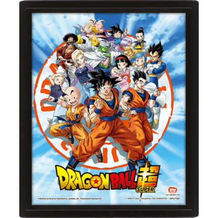Póster 3D Goku & The Z Fighters - Dragon Ball