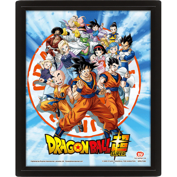 Póster 3D Goku & The Z Fighters - Dragon Ball