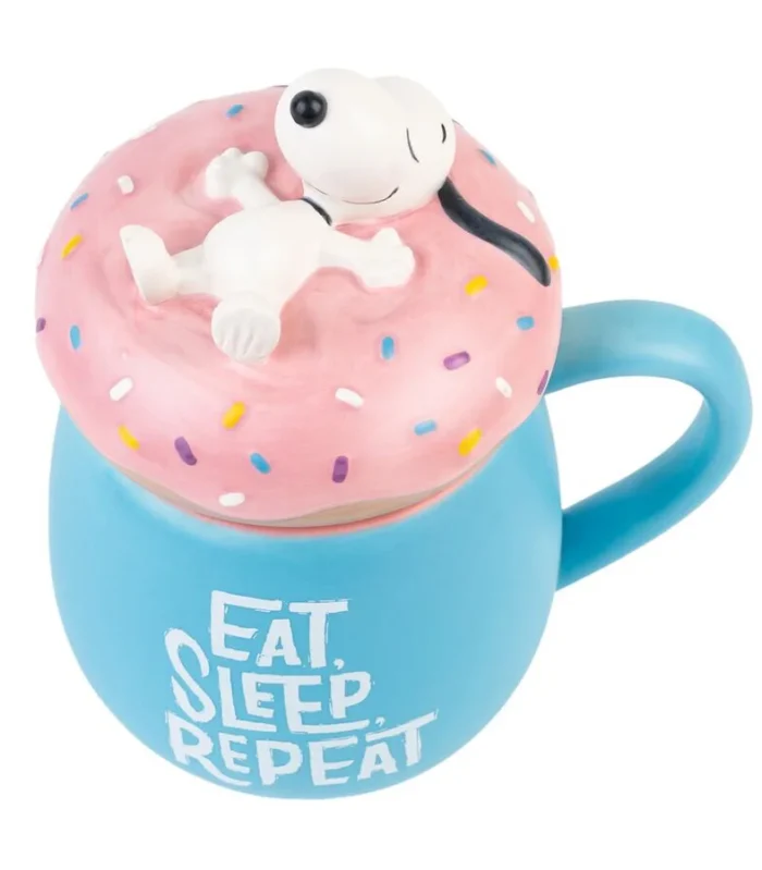 Taza 3D Eat Sleep Repeat Snoopy 500ml