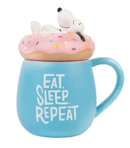 Taza 3D Eat Sleep Repeat Snoopy 500ml