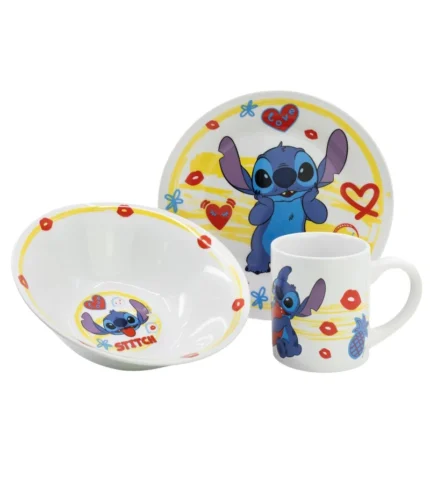 Set Merienda Infantil de Cerámica Stitch Happy Fun – Disney