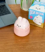 Mini Aspirador de Escritorio Conejito Rosa