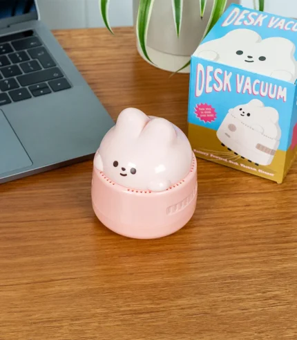 Mini Aspirador de Escritorio Conejito Rosa