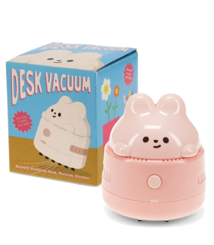 Mini Aspirador de Escritorio Conejito Rosa