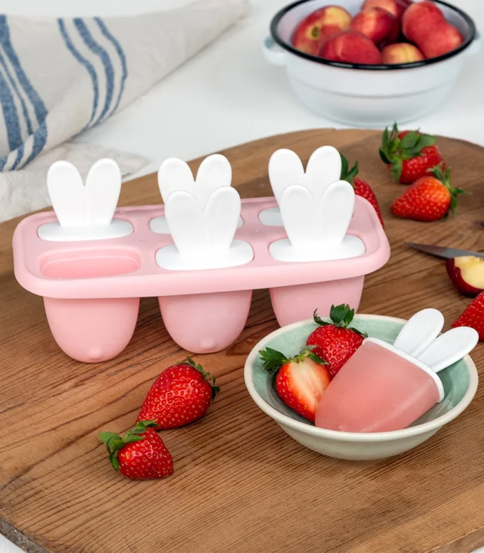 Molde Para Polos Helados con Orejitas de Conejo Rosa