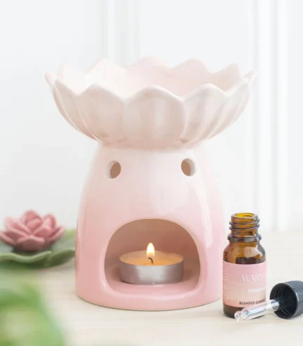 Quemador de Esencias Flor de Loto Rosa